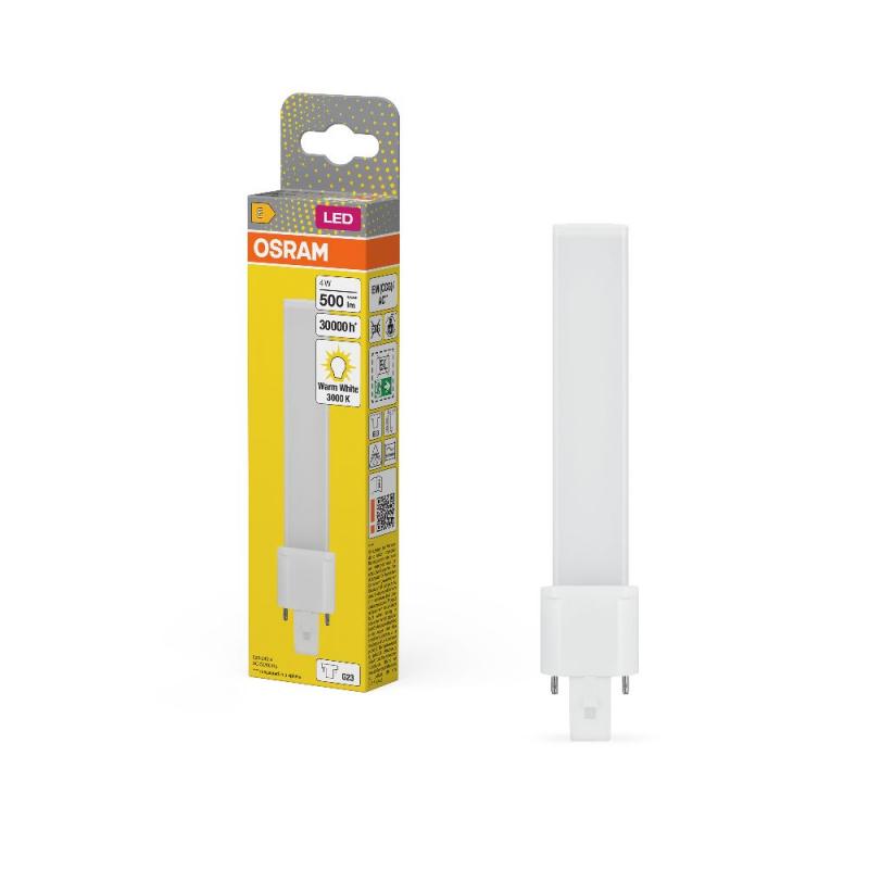 OSRAM DULUX S 9 LED 2Pin G23 Kompaktlampe 4W wie 9W 3000K warmweißes Licht EM (KVG/VVG)